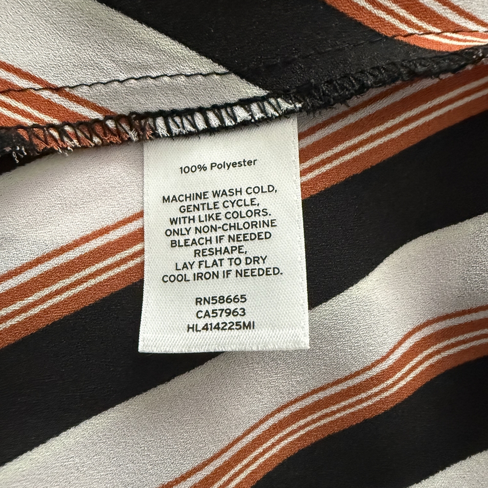 Chelsea28 Black and White Long Sleeve Wrap Blouse - Picture 5 of 5